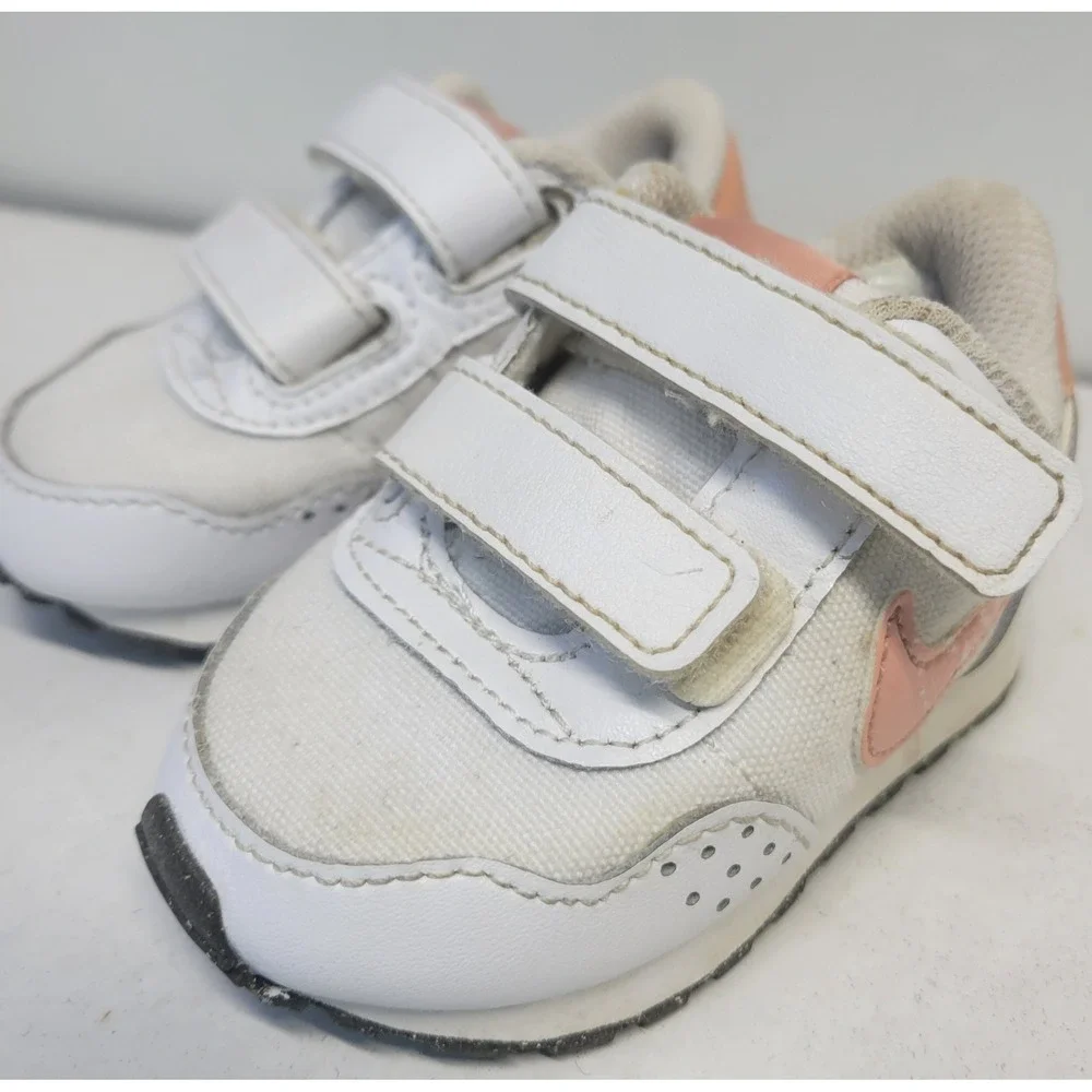 Nike MD Valiant TD Infant Sneakers White Peach Rainbow‎ DM1272-100 Size 3C